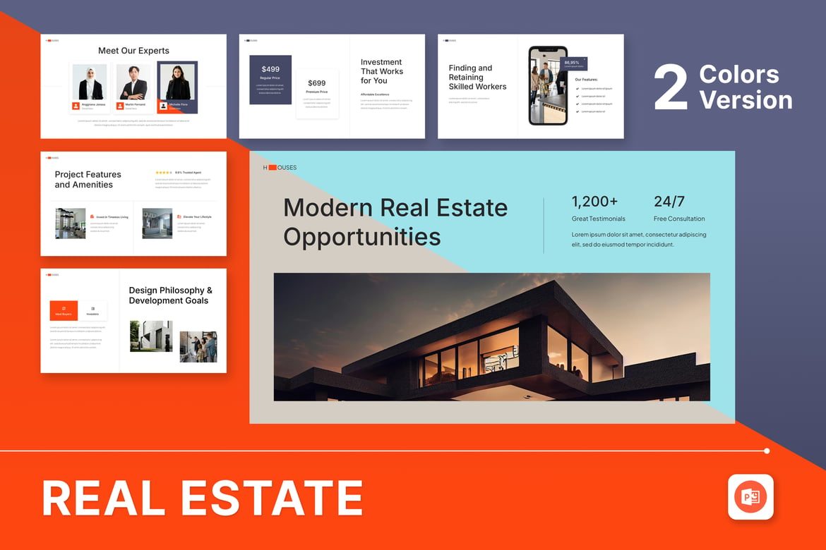 Template Presentasi PowerPoint Properti yang Profesional dan Menarik