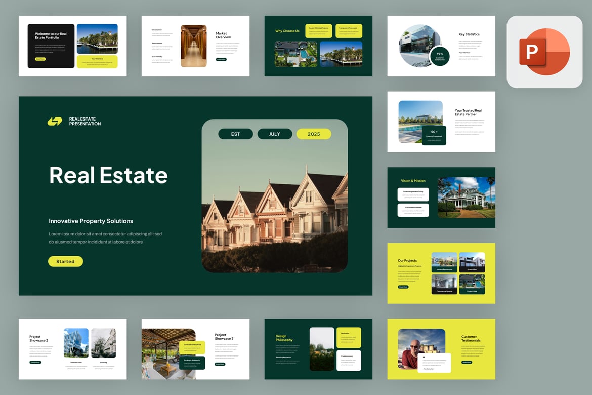 Template Presentasi Powerpoint Real Estate yang Menarik