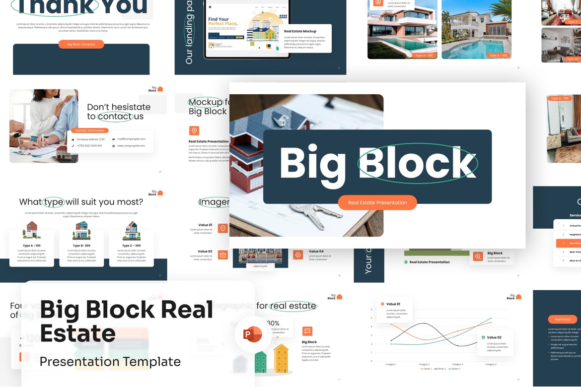 Template Presentasi PowerPoint Real Estat yang Menarik