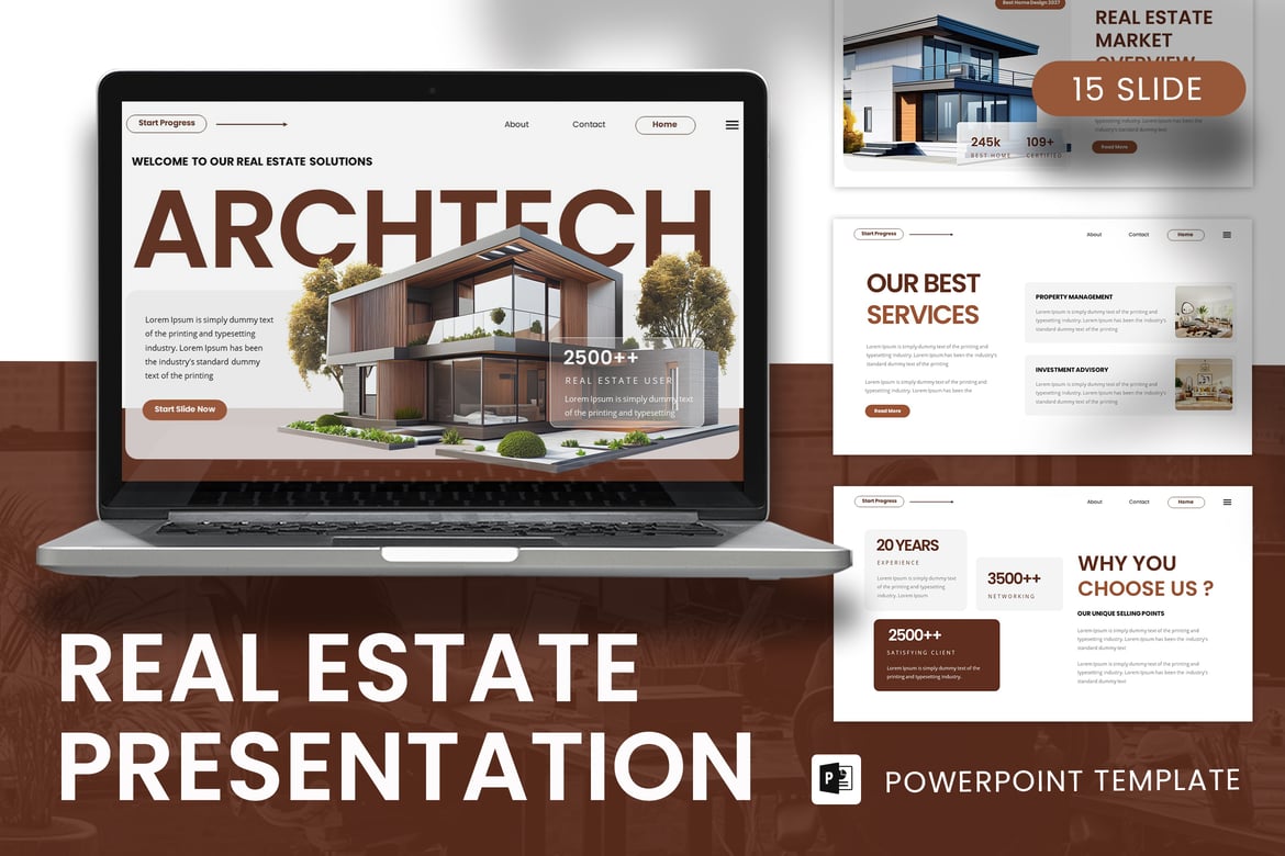Template PowerPoint Real Estate yang Menarik dan Profesional