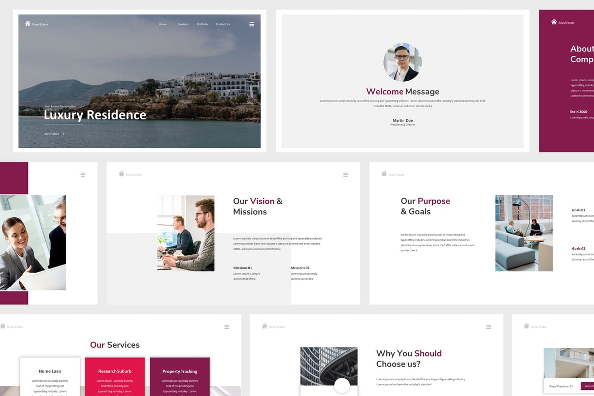 Template PowerPoint Real Estate yang Profesional dan Menarik