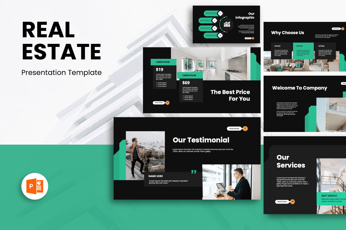 Template Powerpoint Real Estat Modern dan Profesional