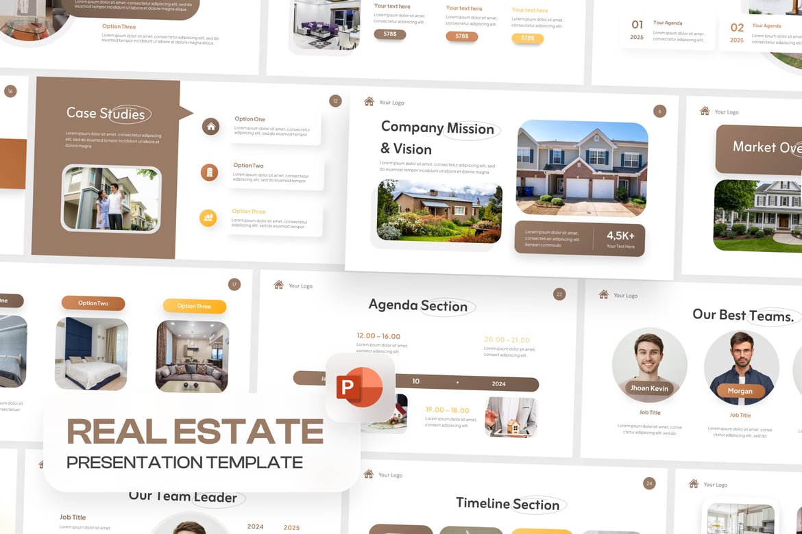 Template PowerPoint Real Estat yang Elegan dan Profesional