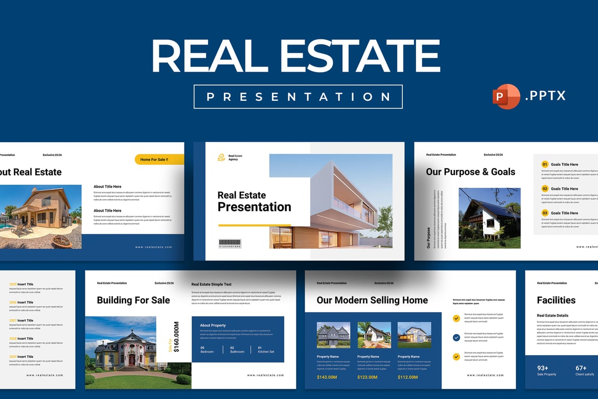 Template Presentasi PowerPoint Real Estate yang Menarik