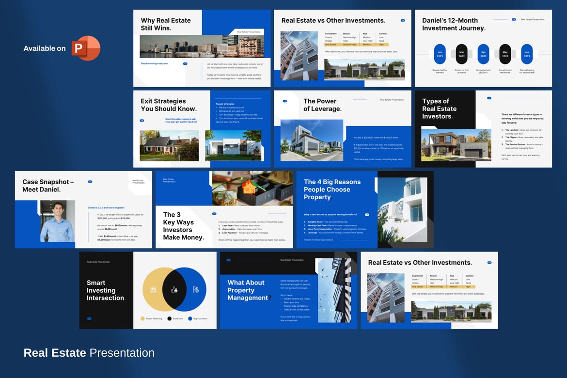 Template Presentasi Real Estat - PowerPoint Profesional