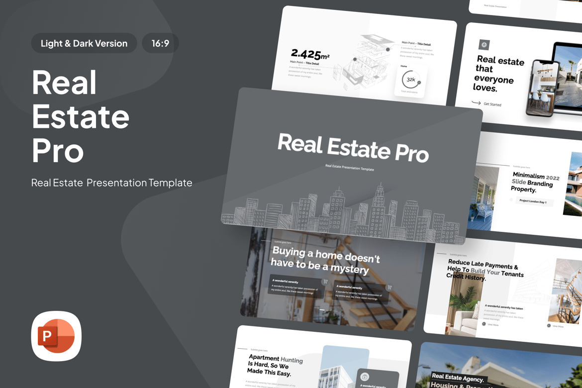 Template Presentasi Properti Real Estat - PowerPoint yang Menarik