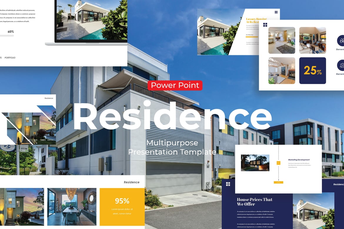 Template Presentasi PowerPoint Real Estate yang Menarik