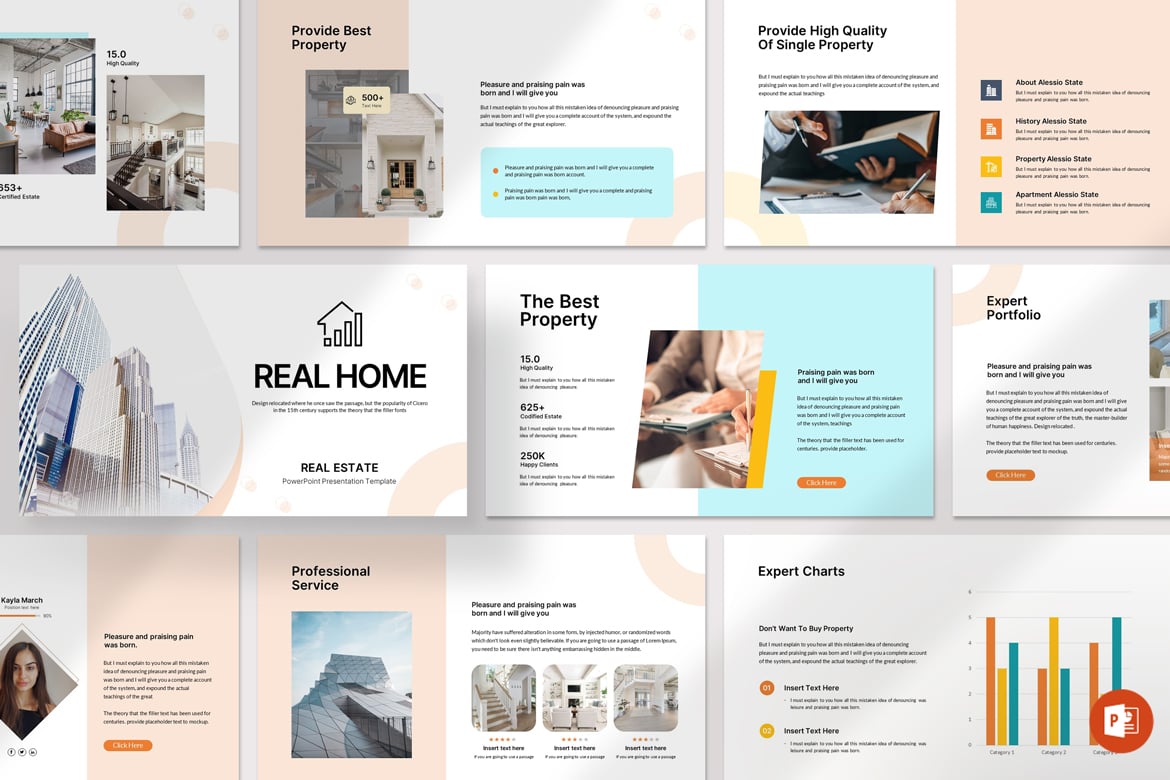 Template Presentasi PowerPoint Real Home yang Menarik dan Profesional