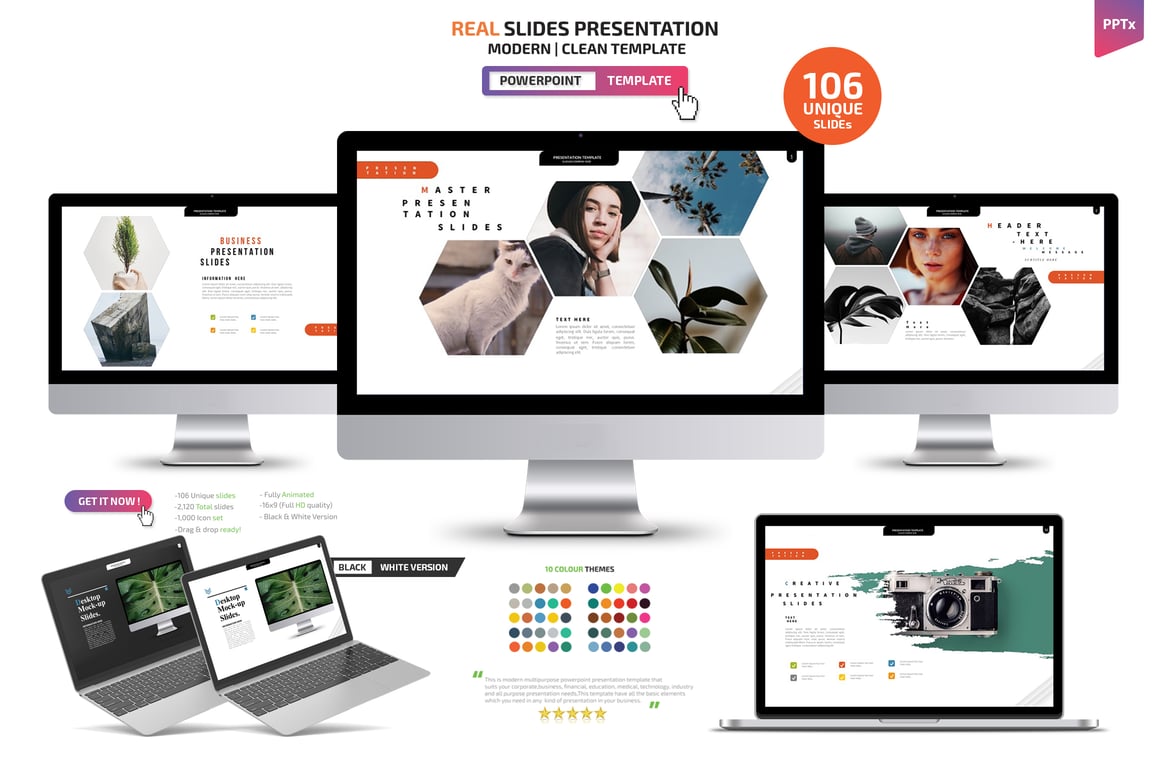 Template Powerpoint Presentasi Real Slide yang Menarik dan Profesional