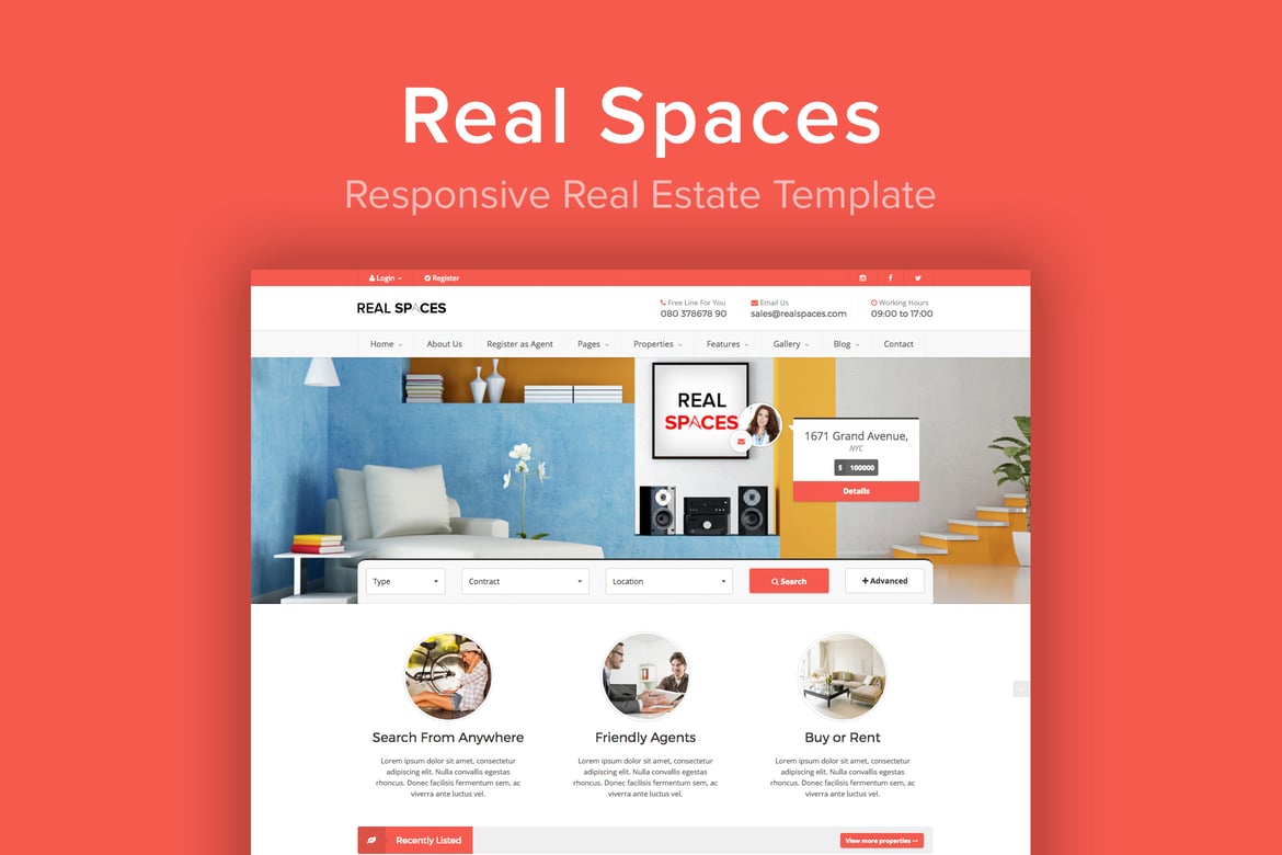 Real Spaces - Template Website Properti yang Responsif dan Modern