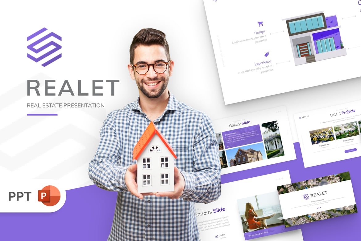 Template PowerPoint Realet untuk Presentasi Properti yang Menarik