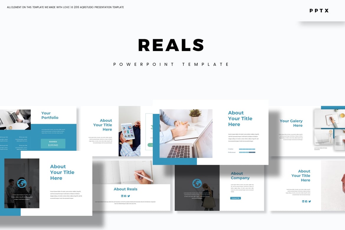 Template PowerPoint Reals - Solusi Presentasi Profesional Anda