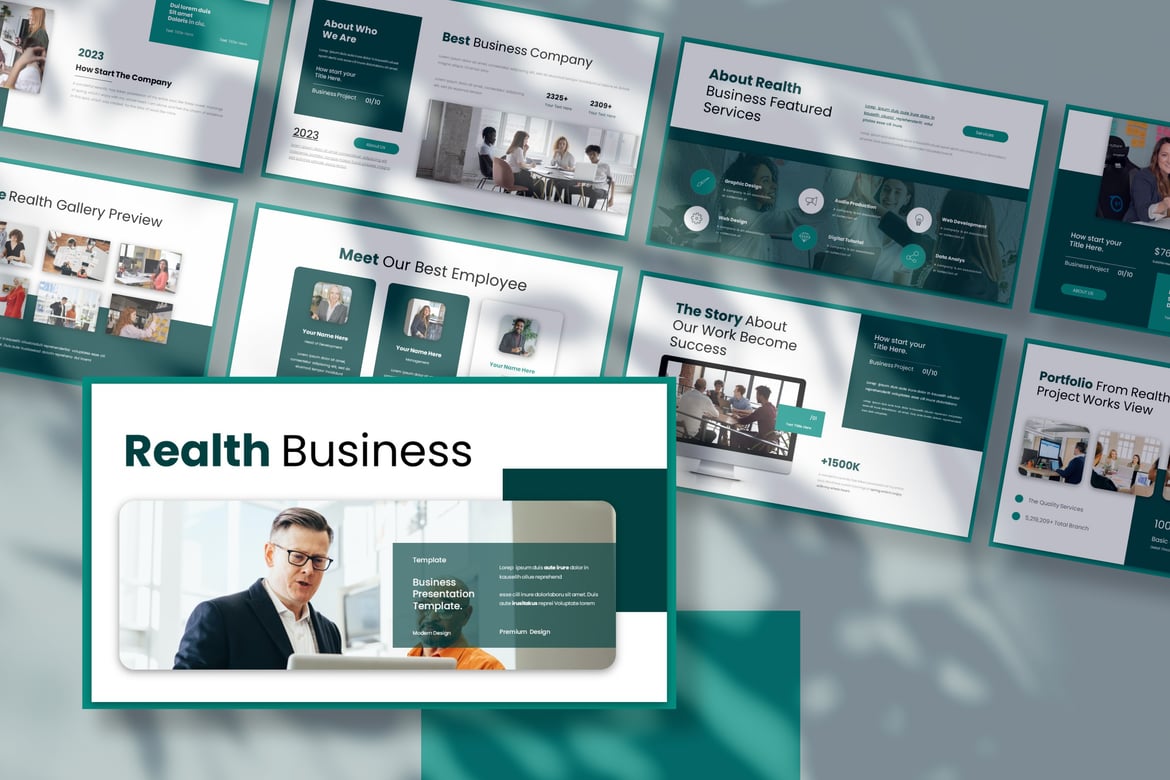 Realth - Template Presentasi PowerPoint Profesional untuk Bisnis