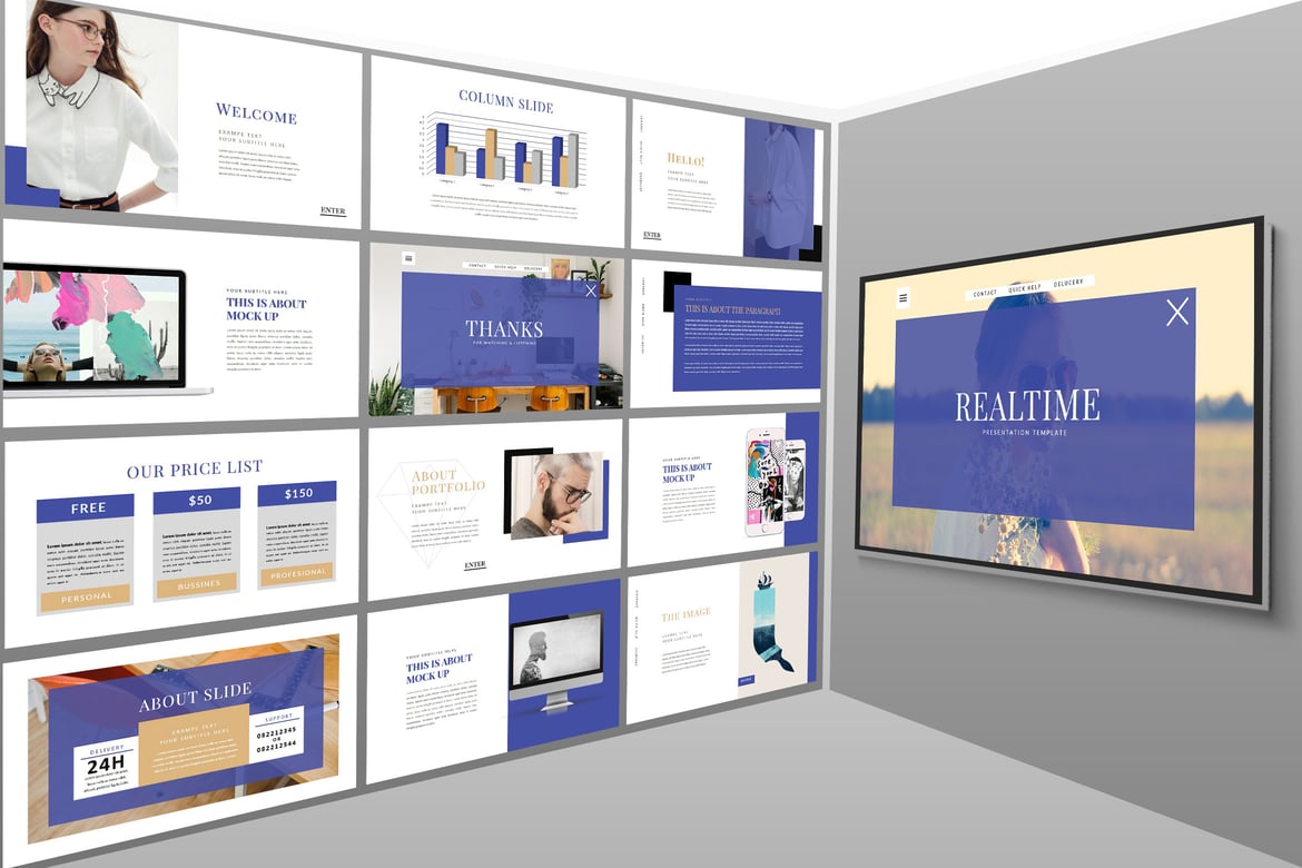Template Presentasi PowerPoint Realtime yang Elegan dan Profesional