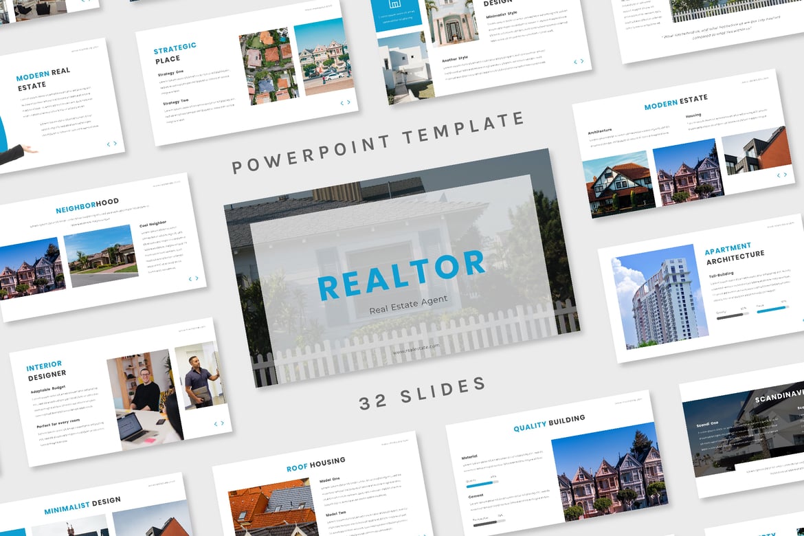 Template Presentasi Powerpoint untuk Realtor dan Agen Properti