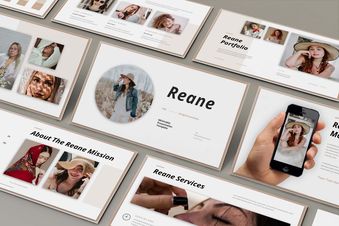 Template Presentasi Bisnis Reane - PowerPoint yang Menarik