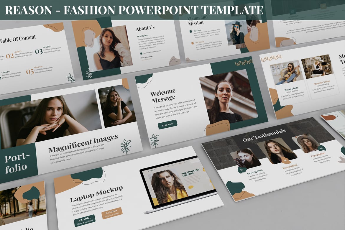 Template Powerpoint Fashion Modern - Reason