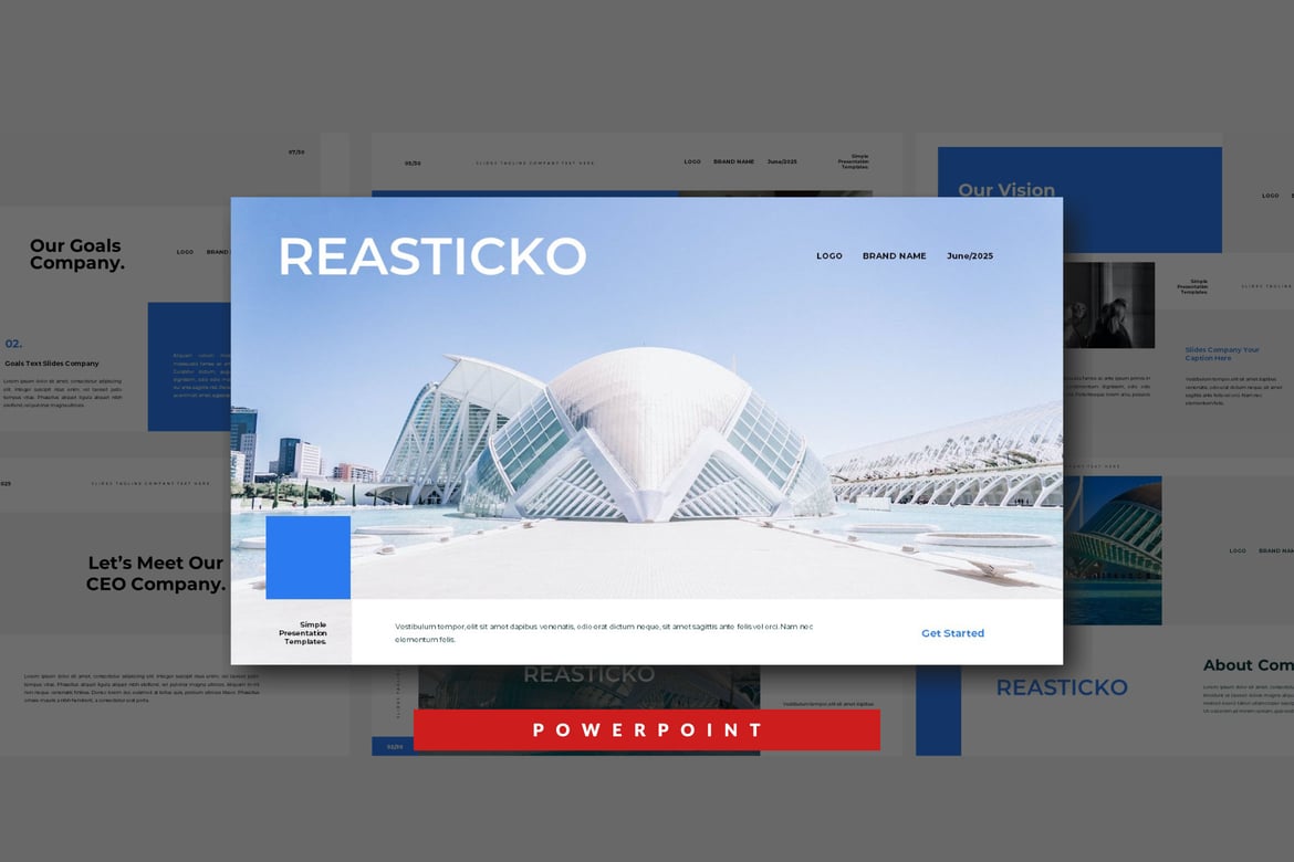 Template Presentasi PowerPoint Reasticko yang Menarik dan Profesional