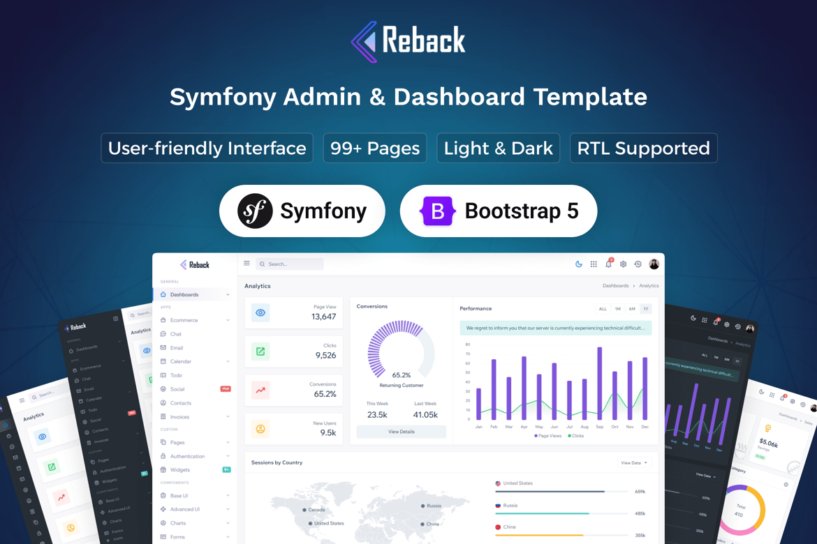 Reback - Template Website Admin & Dashboard Symfony 7 yang Komprehensif