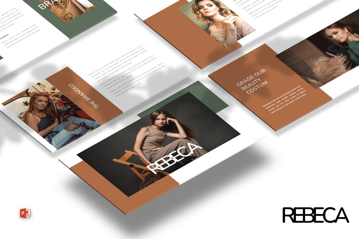 Rebeca - Template Presentasi Powerpoint Modern dan Elegan