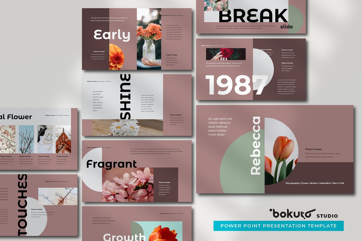 Template Presentasi Modern Rebecca - PowerPoint