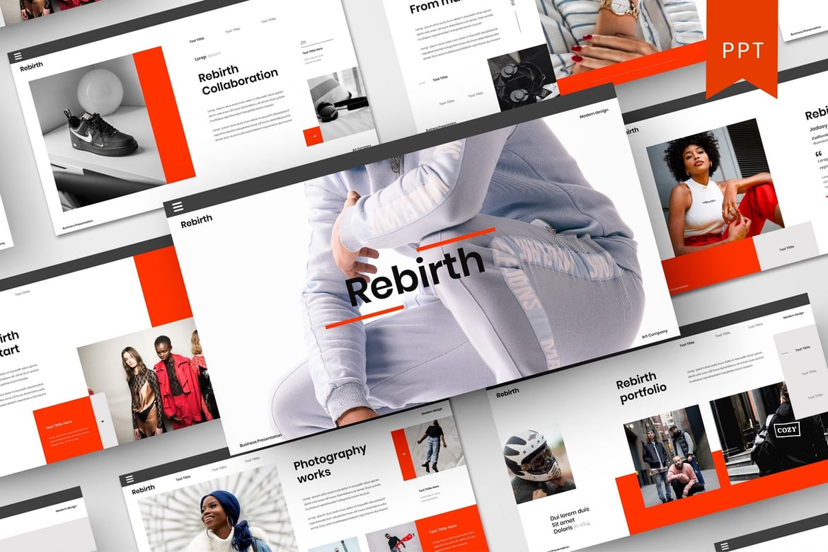 Rebirth - Template Presentasi PowerPoint Profesional