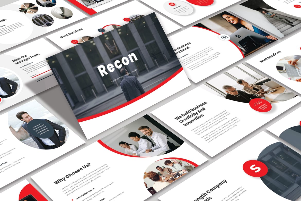 Template Powerpoint Recon yang Modern dan Kreatif