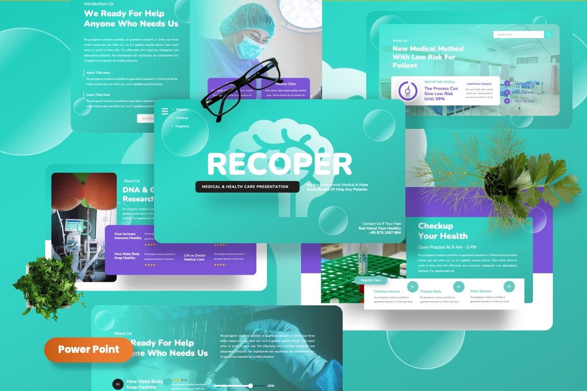 Template Presentasi Kesehatan Recoper - Powerpoint yang Menarik dan Profesional