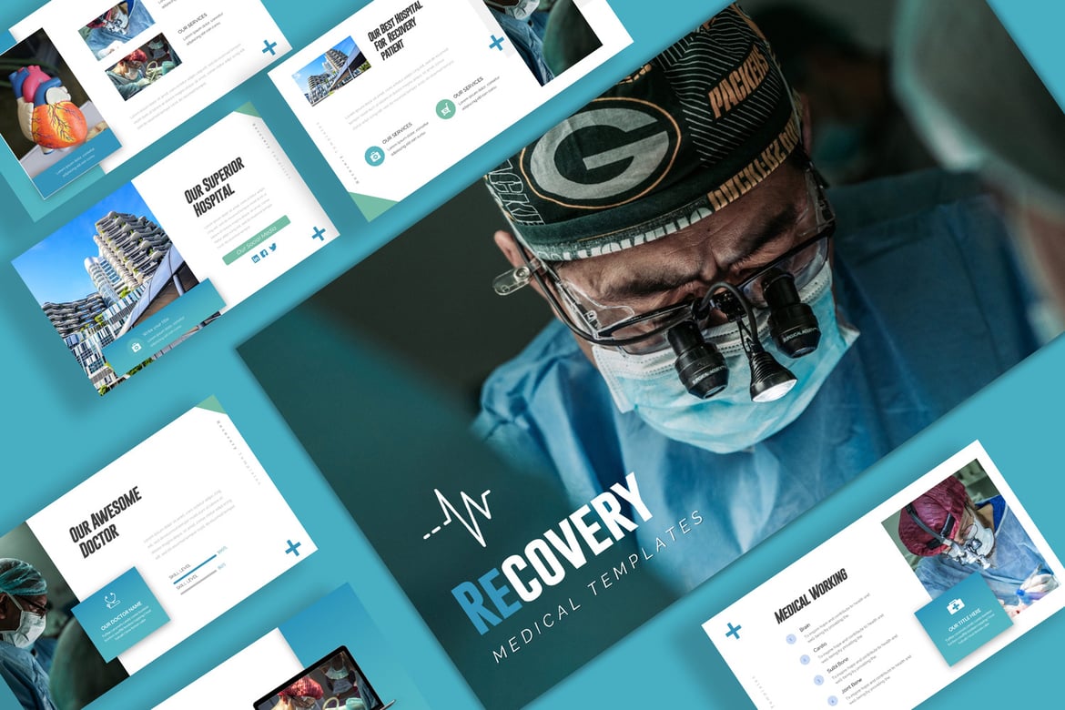 Template Presentasi Medis Modern untuk Pemulihan