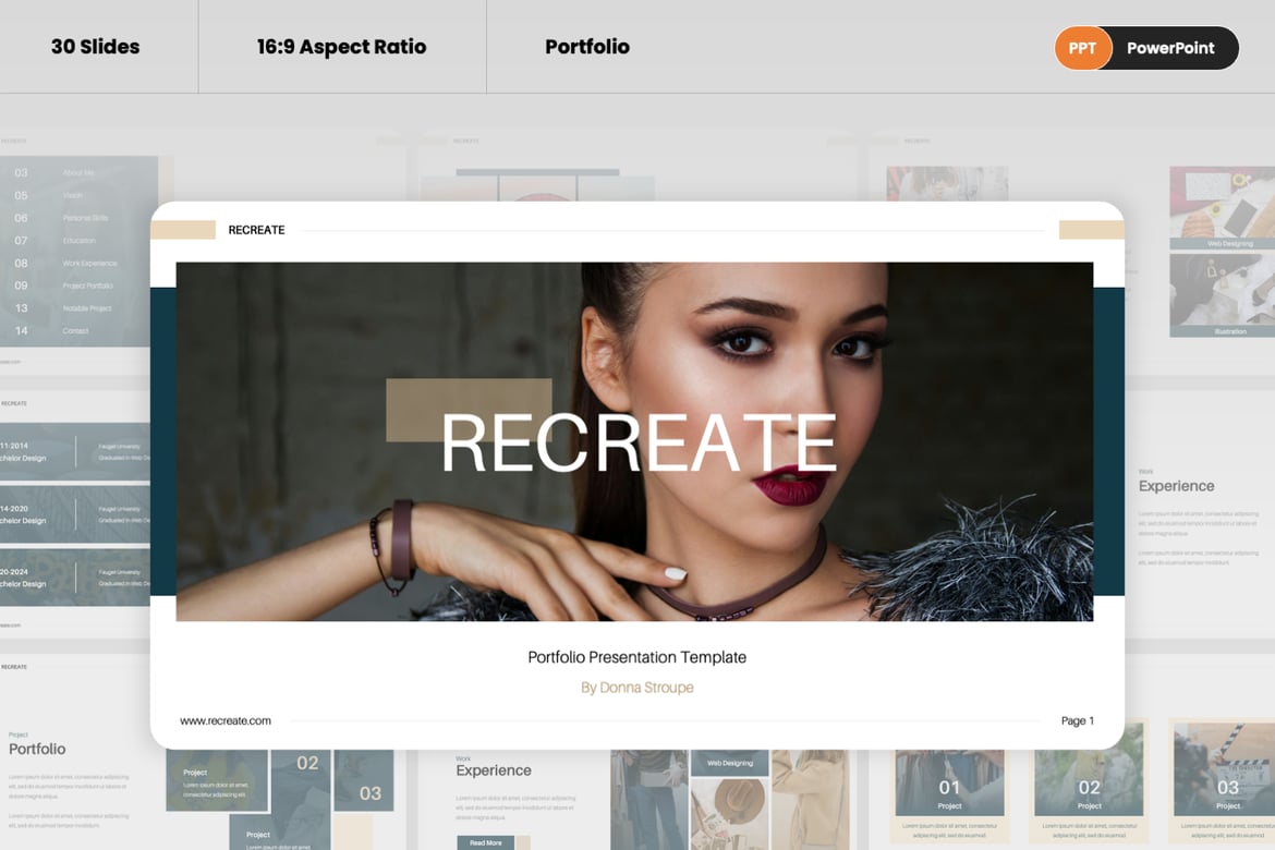 Recreate - Template Presentasi PowerPoint yang Menarik dan Kreatif
