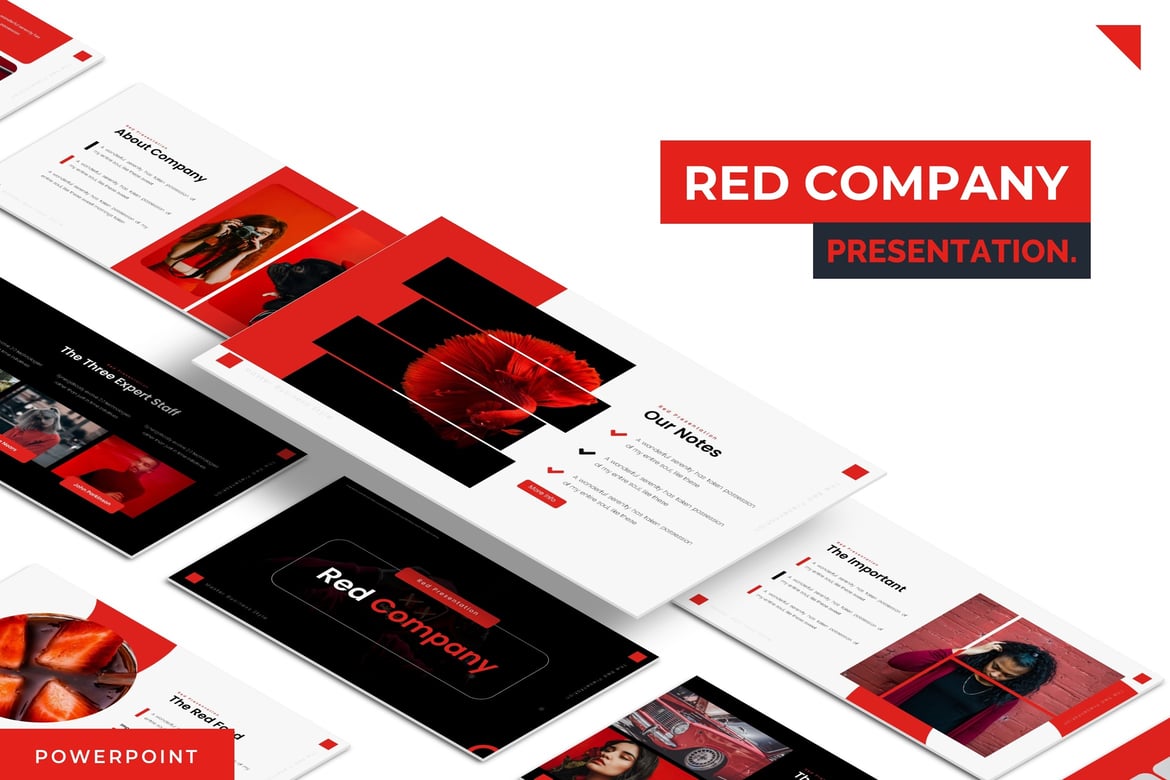 Template PowerPoint Red Company - Solusi Presentasi Profesional