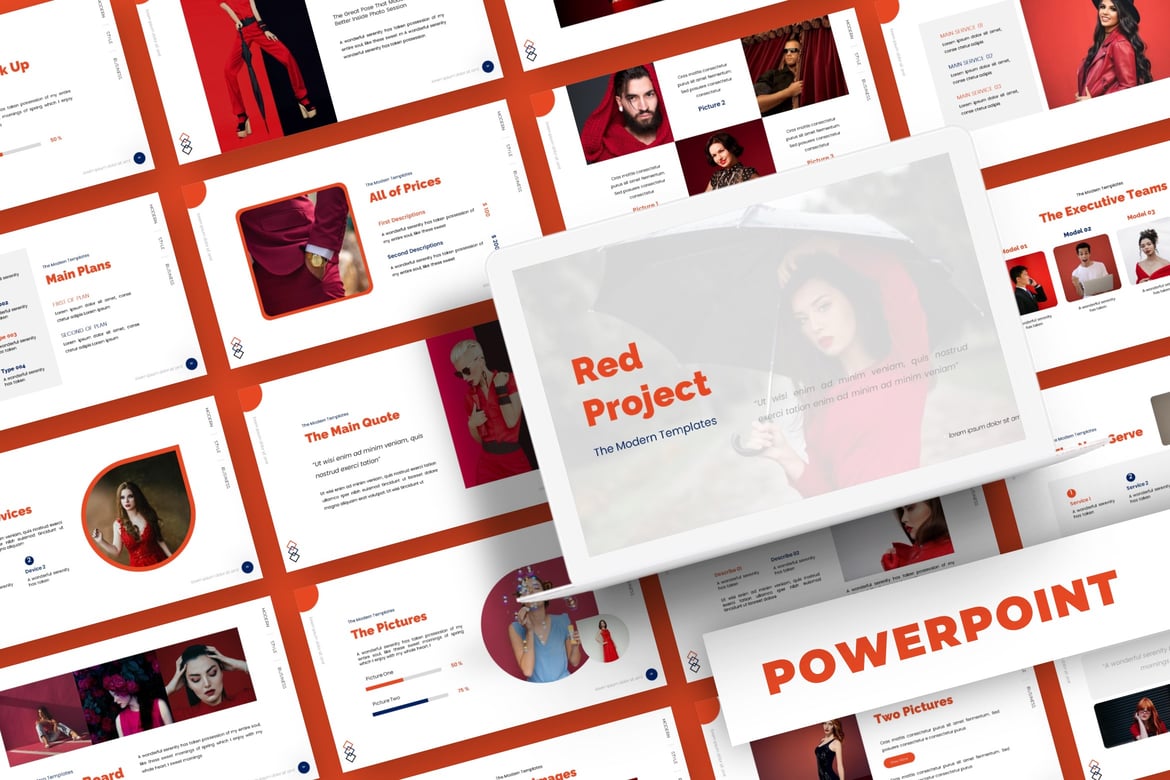 Template Powerpoint Red Project - Solusi Presentasi Profesional