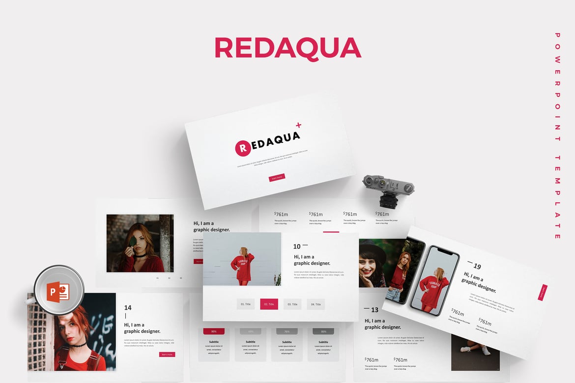 Redaqua - Template Powerpoint Serbaguna yang Menarik