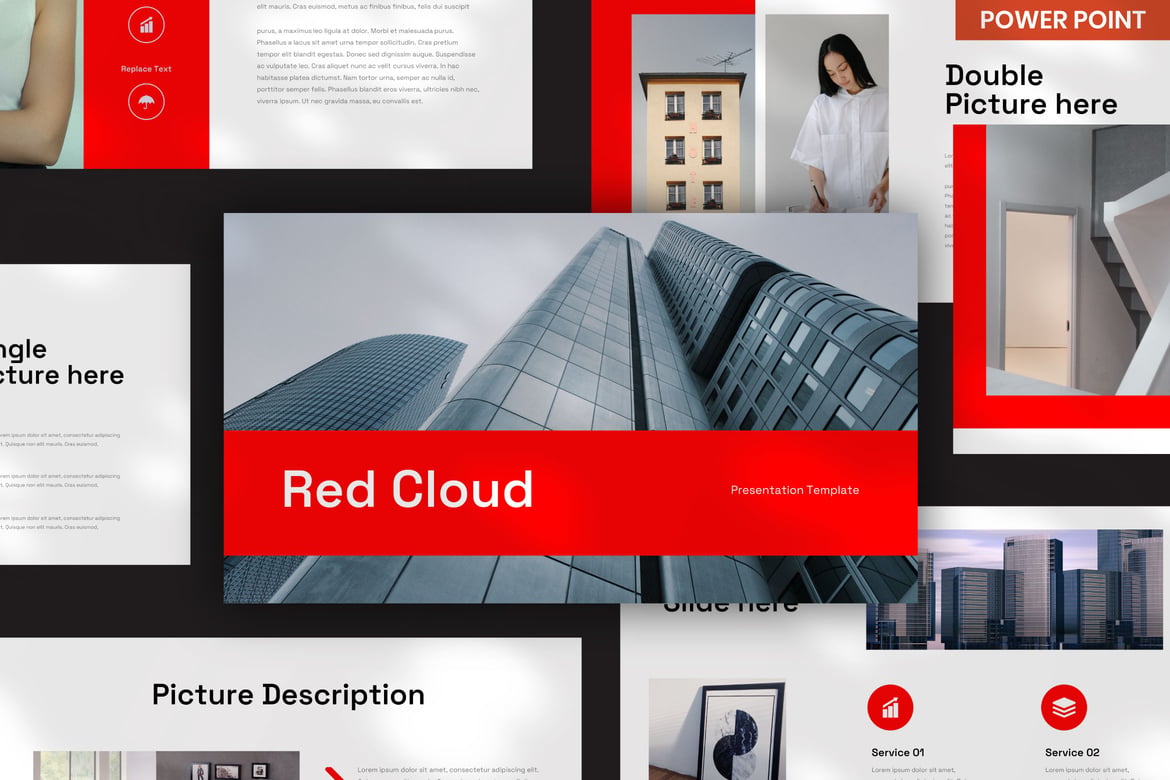 Template PowerPoint Redcloud untuk Presentasi Bisnis yang Menarik