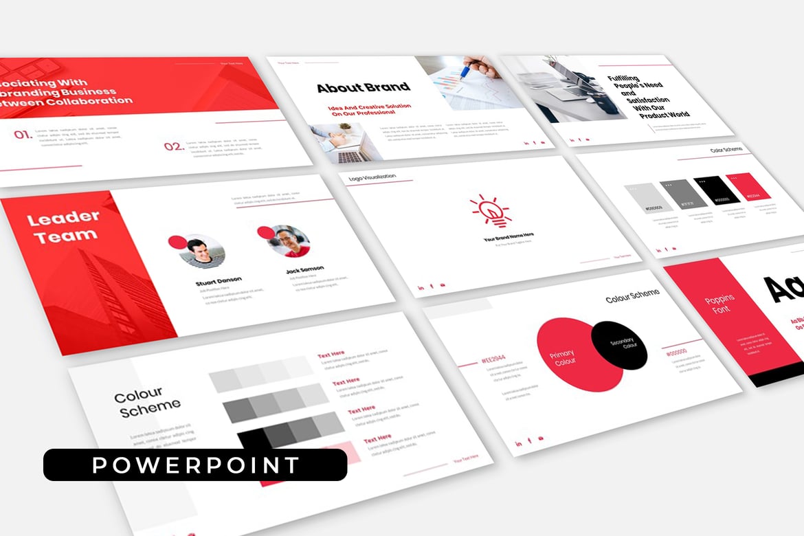 Reddish - Template Presentasi Panduan Merek untuk Bisnis