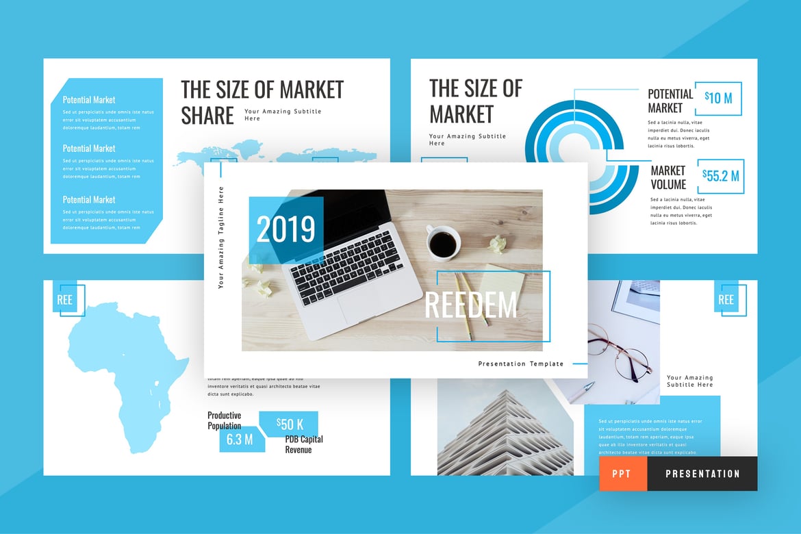 Template Powerpoint Presentasi Pitch Deck Redeem yang Modern dan Kreatif