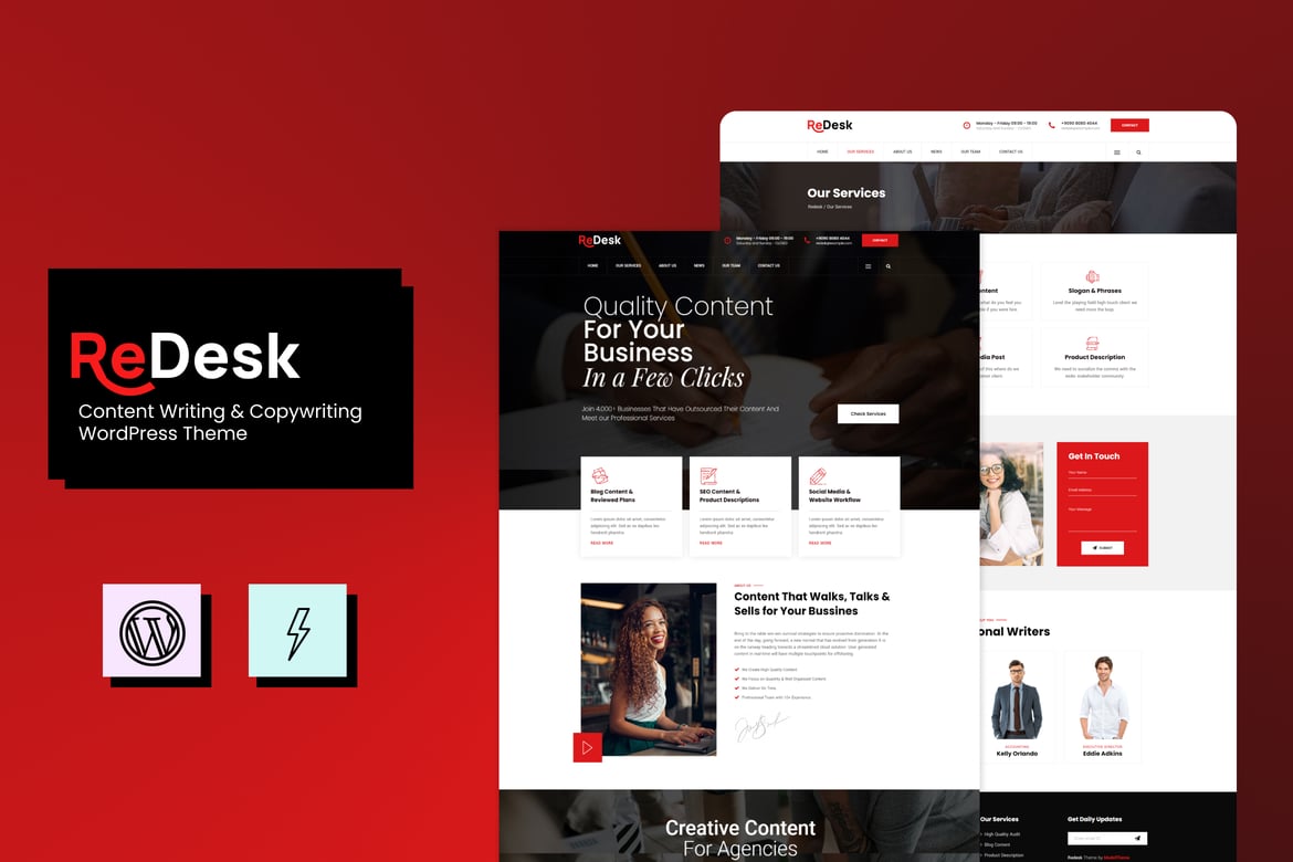 ReDesk - Tema WordPress untuk Jasa Penulisan Konten dan Copywriting