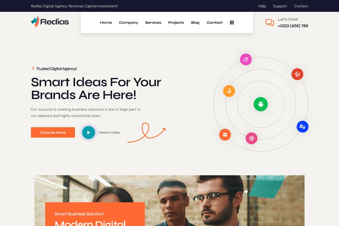 Redias - Tema WordPress Kreatif untuk Agensi Digital