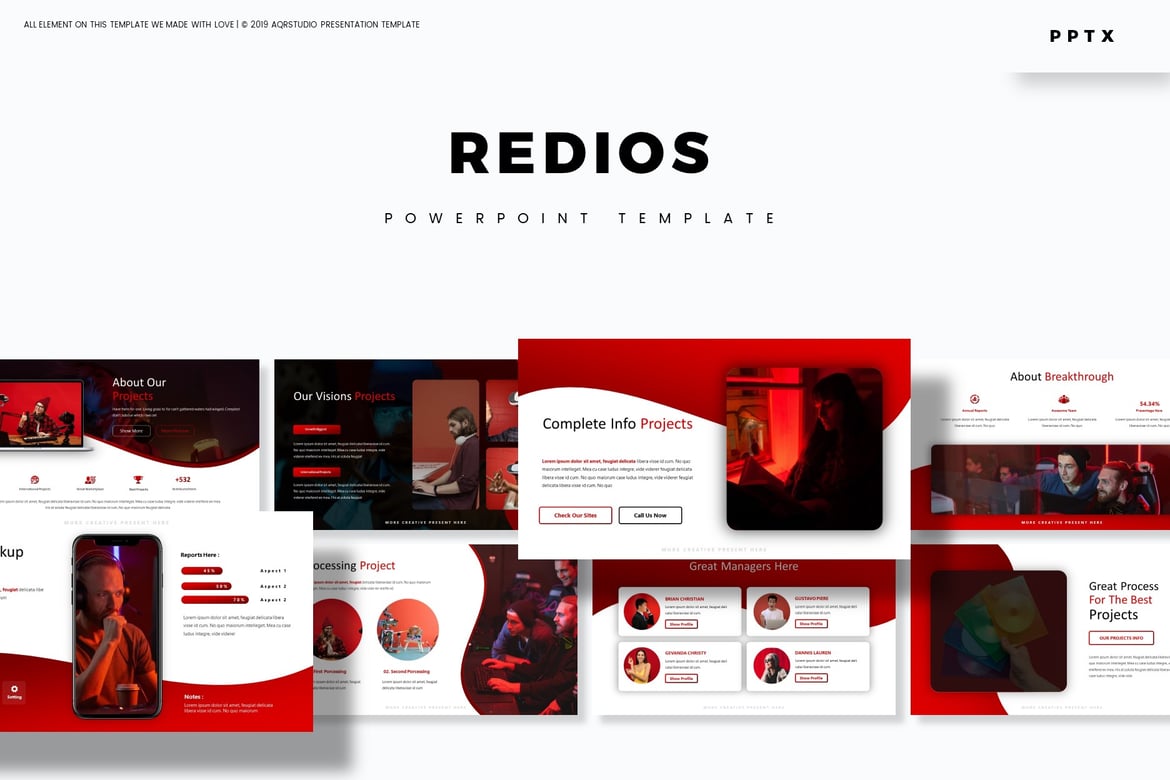 Template PowerPoint Redios - Solusi Presentasi Profesional