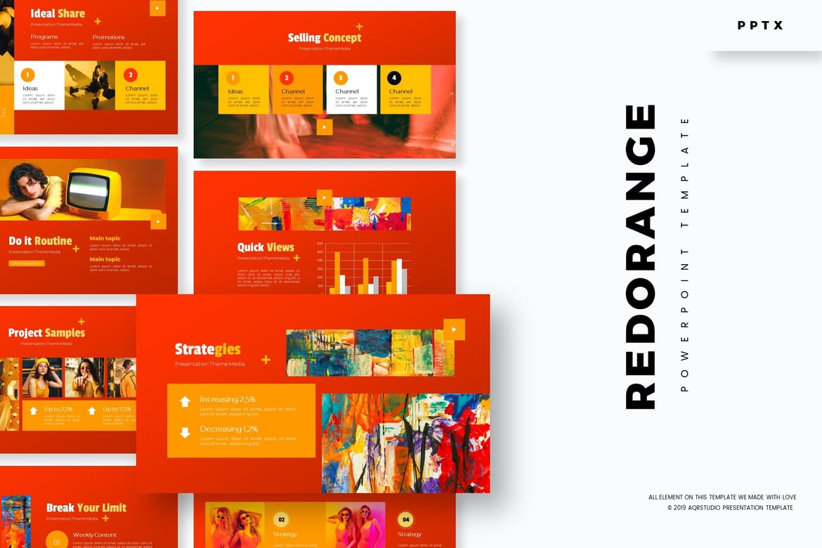 Template Powerpoint Redorange - Solusi Presentasi Kreatif Anda