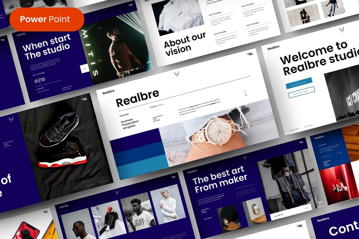 Reelbre – Template PowerPoint Bisnis yang Menarik