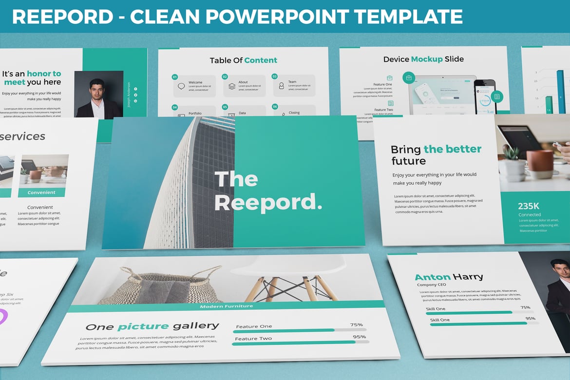 Reepord - Template Powerpoint Modern dan Minimalis