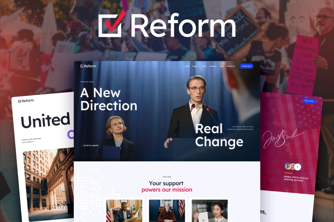 Tema WordPress Reform: Solusi Modern untuk Kampanye Politik Anda