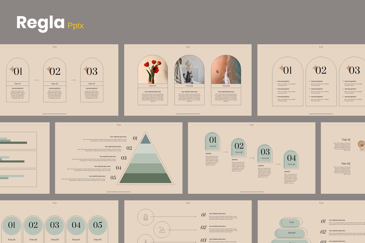 Template Powerpoint Bisnis Bergaya Aesthetic yang Profesional
