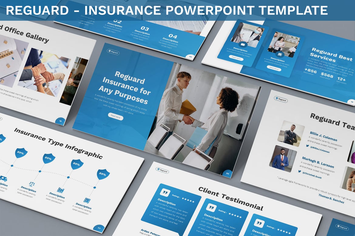 Template Powerpoint Reguard - Solusi Presentasi Asuransi Modern dan Profesional