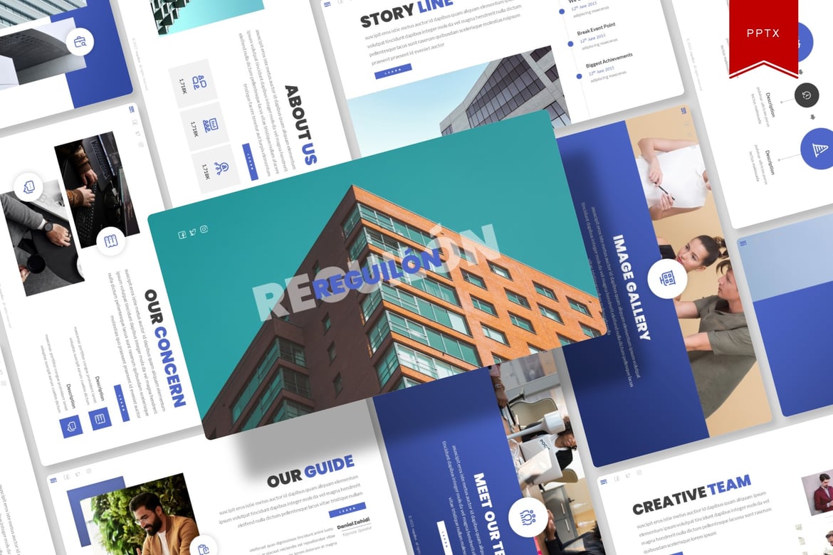 Template PowerPoint Reguilon - Presentasi Menarik dan Profesional