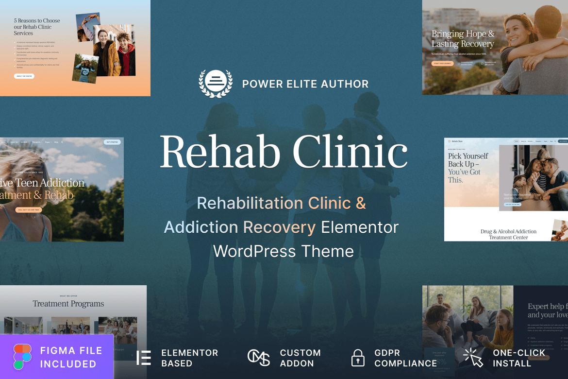 Tema WordPress Klinik Rehabilitasi - Solusi Pemulihan Kecanduan Profesional