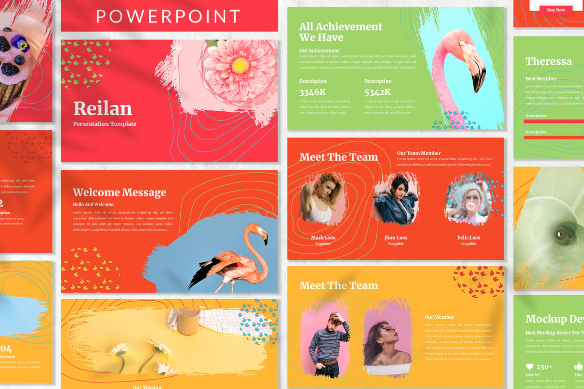Reilan - Template Powerpoint Berwarna yang Menarik