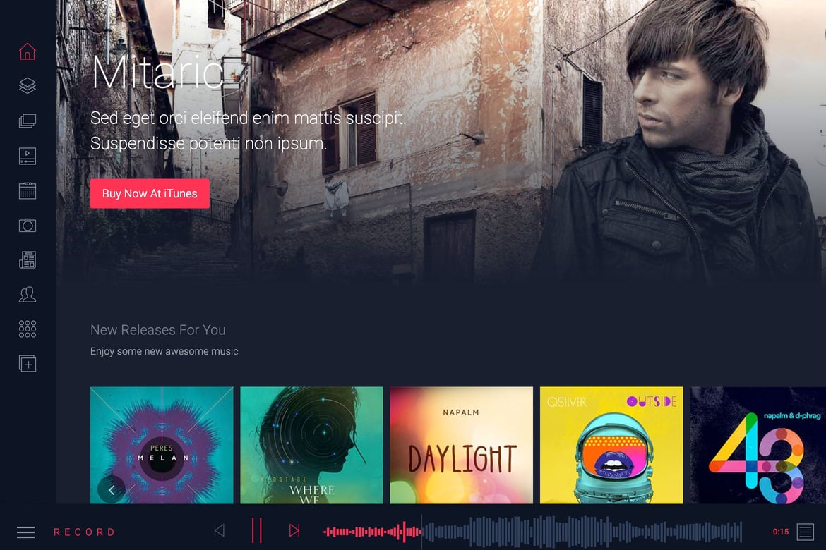 Template Web Musik Rekord Ajaxify untuk Acara dan Multi Tujuan