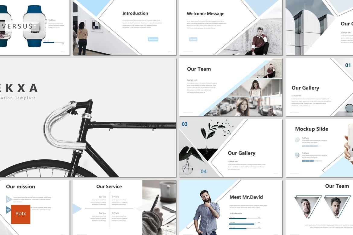 Rekxa - Template Presentasi PowerPoint Kreatif dan Minimalis